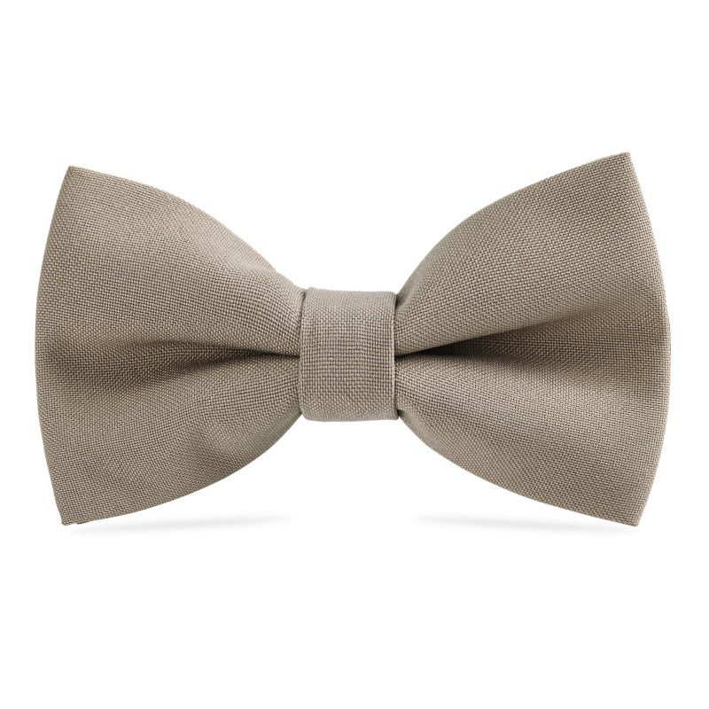 WELROG Classic Pre-Tied Bow Tie for Children & Adults Solid Color Adjustable Bowtie(Khaki) - Image 1
